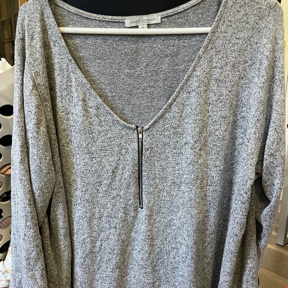 Green Envelope Sweater 3X FUC